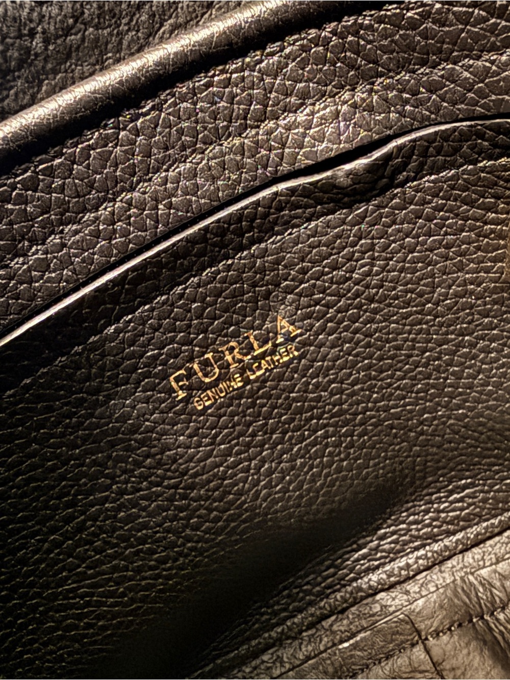 Furla Green Pebbled Leather Club Shoulder Bag with Gold Hardware - Picture 11 of 13